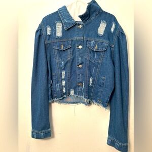 Ripped Jean Jacket